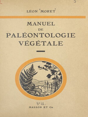 cover image of Manuel de paléontologie végétale